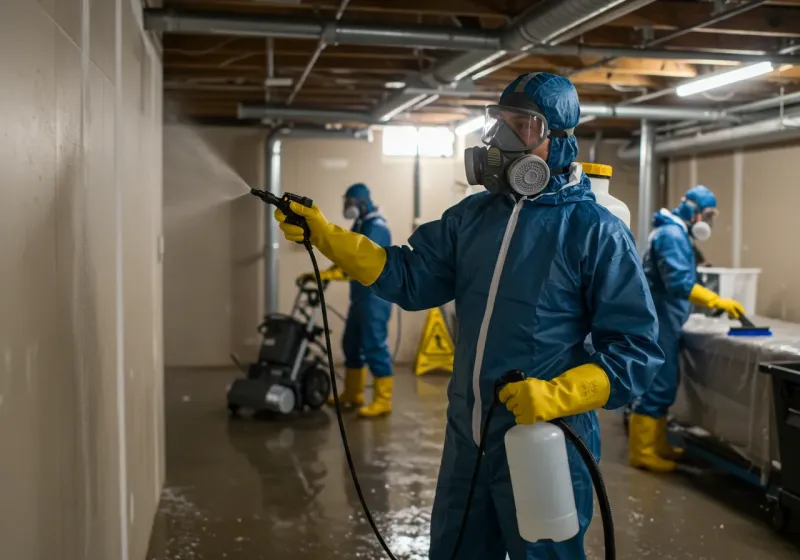 Basement Sanitization and Antimicrobial Treatment process in Long Lake, MN