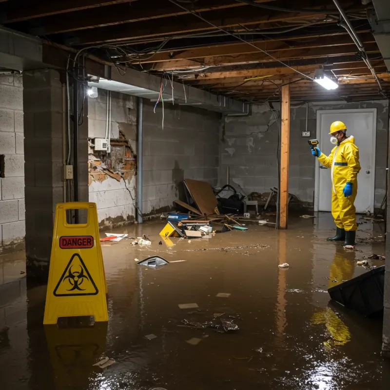 Flooded Basement Electrical Hazard in Long Lake, MN Property