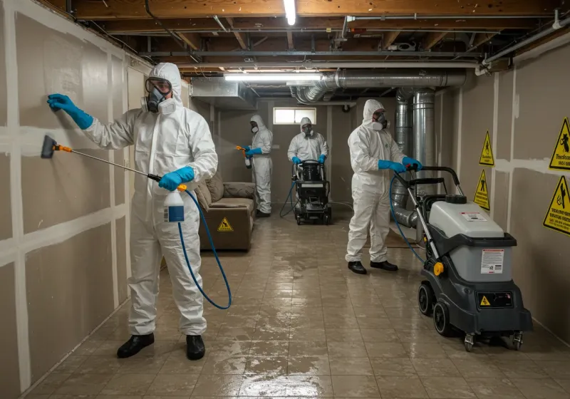 Basement Moisture Removal and Structural Drying process in Long Lake, MN
